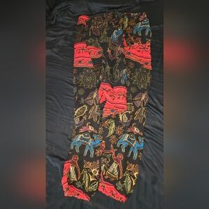 Indian-Style Printed Pants (Elephant & Folk Motif)